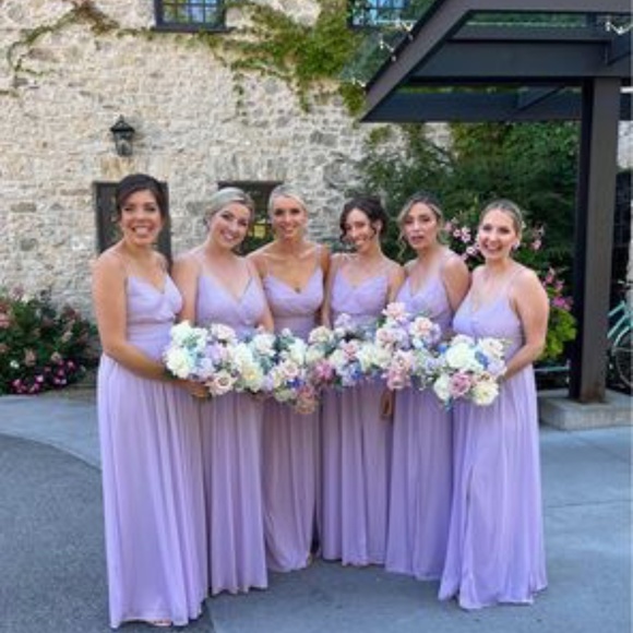 David’s Bridal Lilac Bridesmaid Dress Iris - Picture 5 of 5